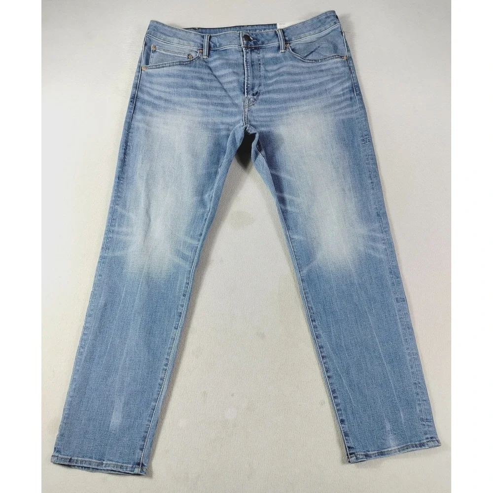 American Eagle Airflex+ Temp Tech Jeans Mens 38 Light Blue Athletic Tapered